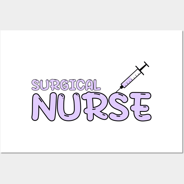 Surgical Nurse Purple Wall Art by MedicineIsHard